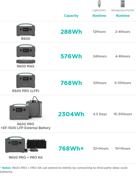 EcoFlow R600 Portable Electric Power Station